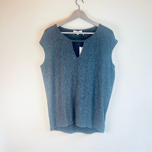 Michael Stars Jenisa Keyhole Sleeveless Charcoal Women’s Top Size Medium NWT